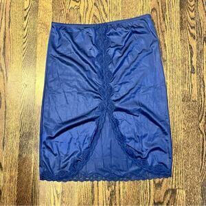 Blue Lace Trim Skirt Romantic Whimsigoth Fairy Coquette Women's Size Medium